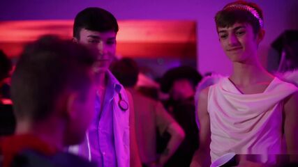 Trick Or Treat Gay Threesome